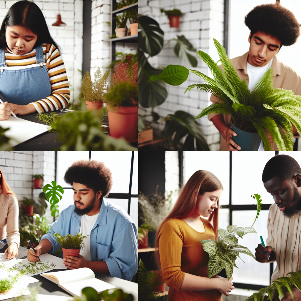 Our plant-filled workspace.
