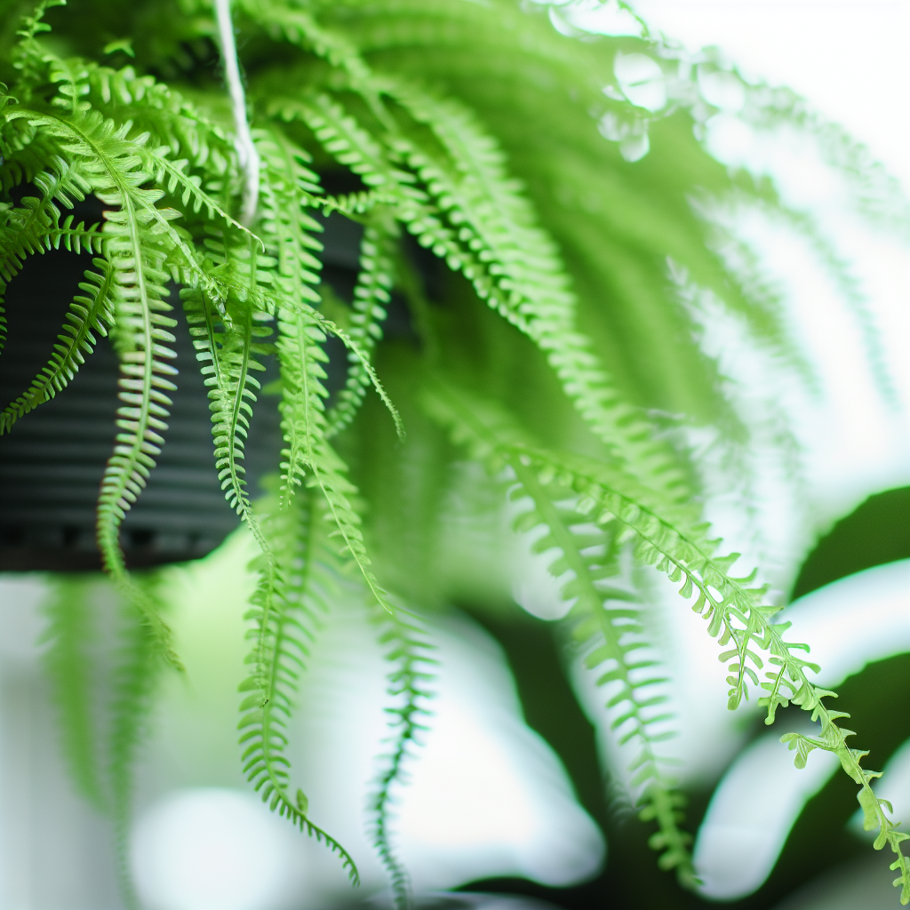 A vibrant, green fern.