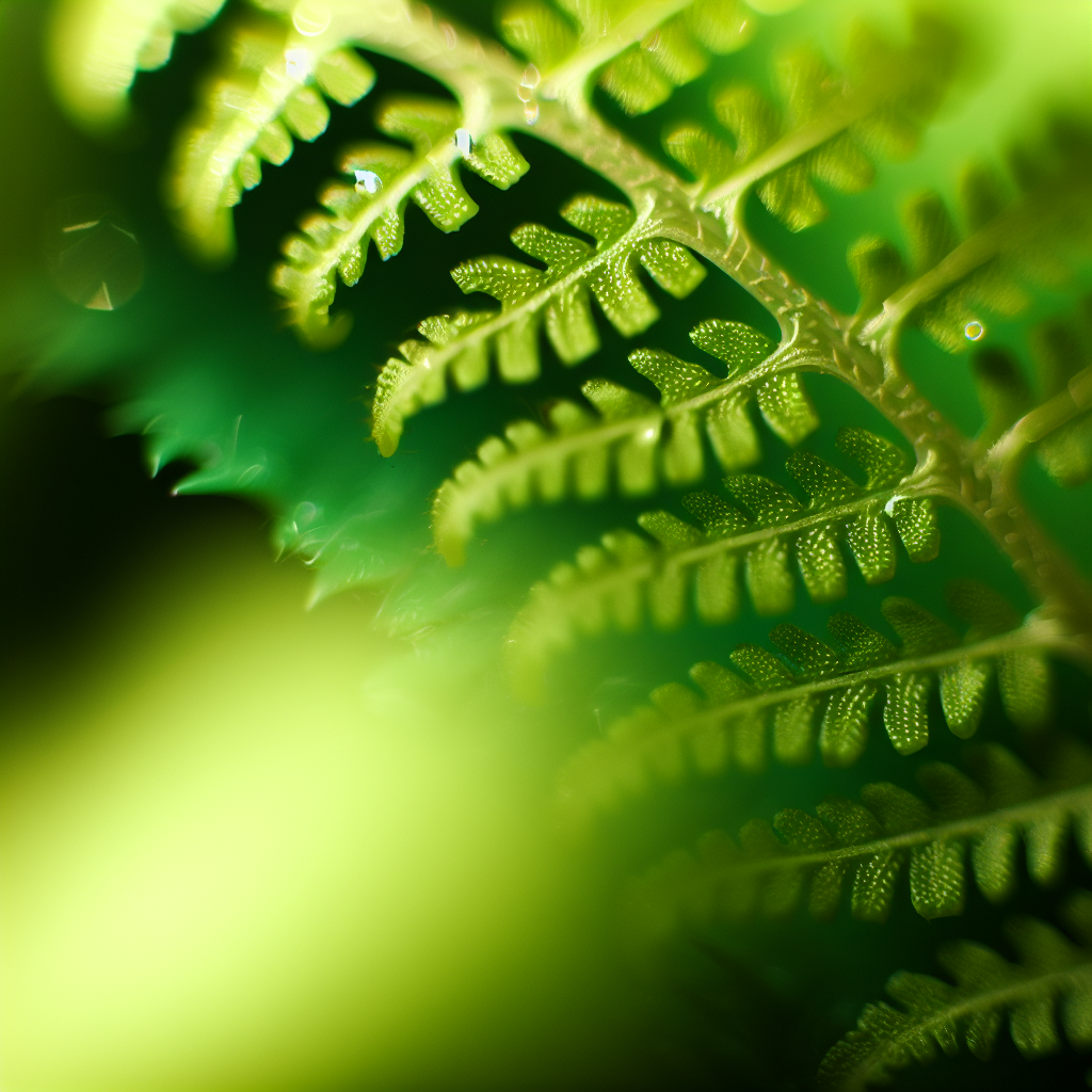 Close up of fern fronds.