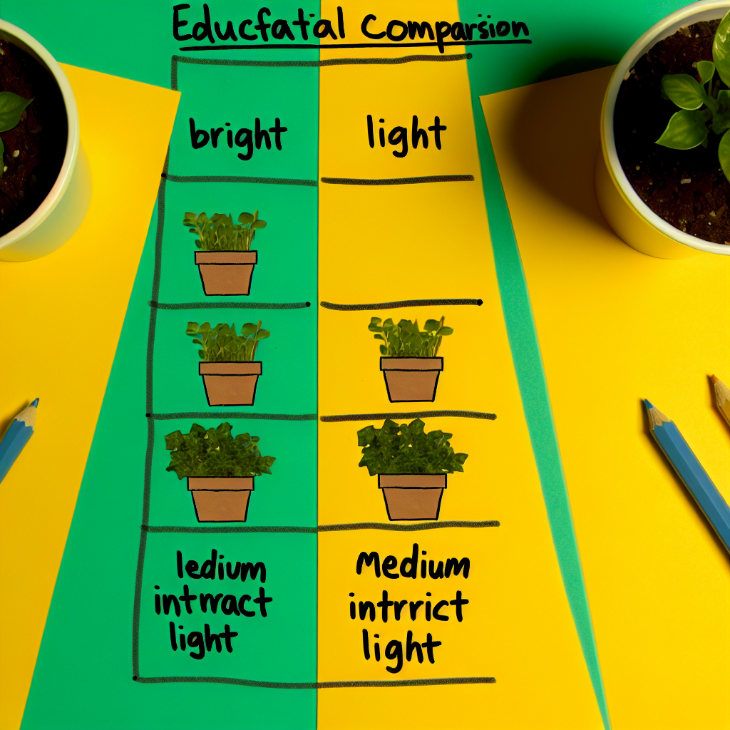Plants in various light conditions.