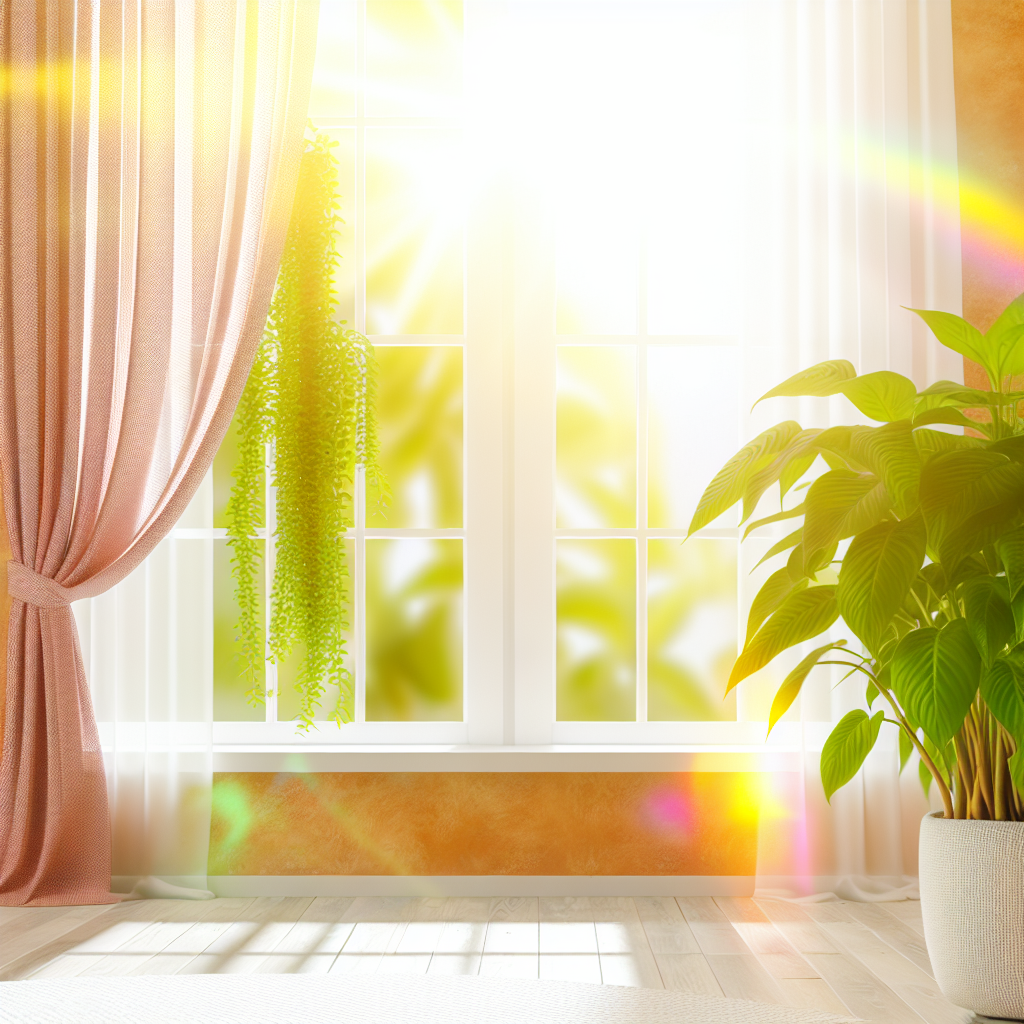 A plant receiving perfect indirect light.