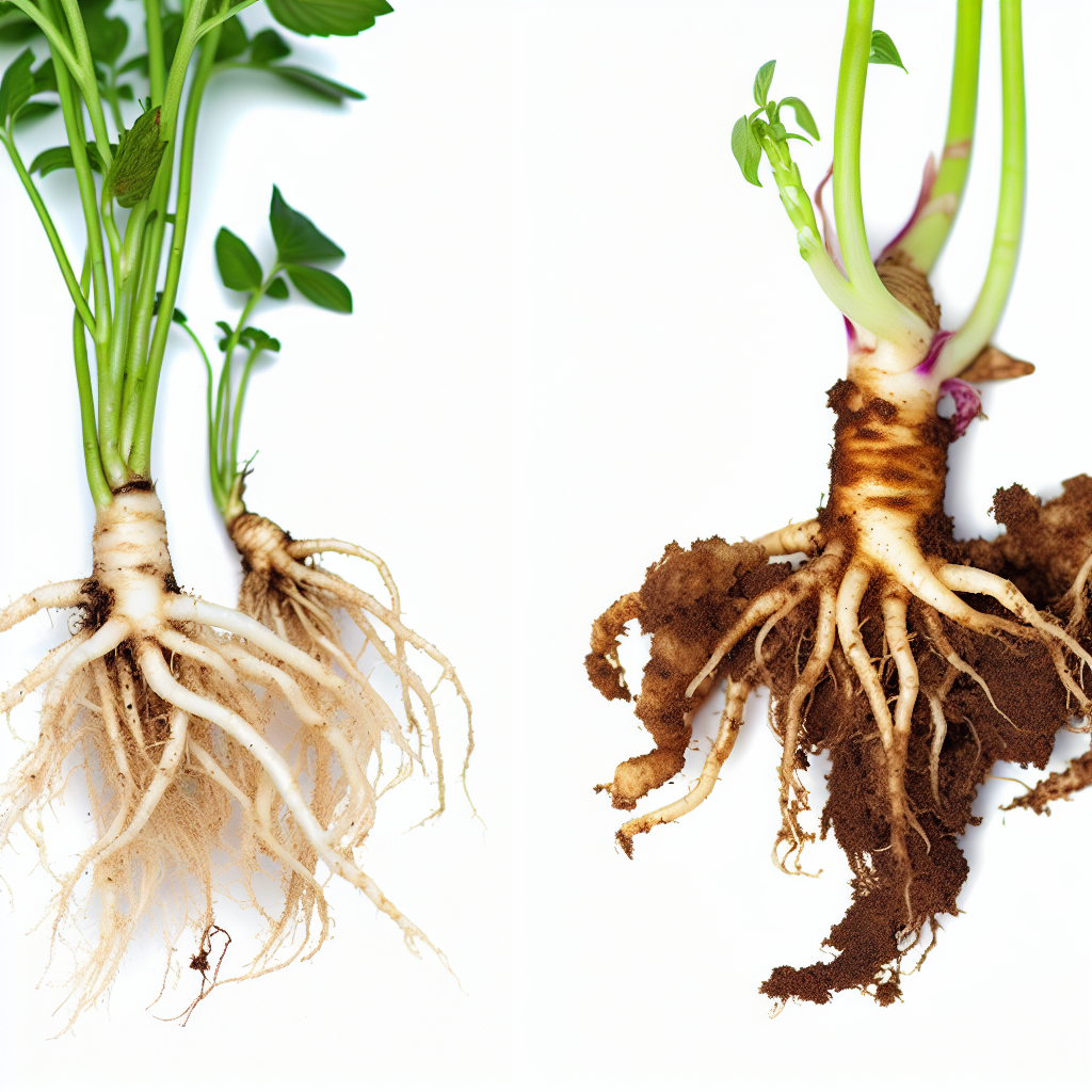 A person repotting a plant.