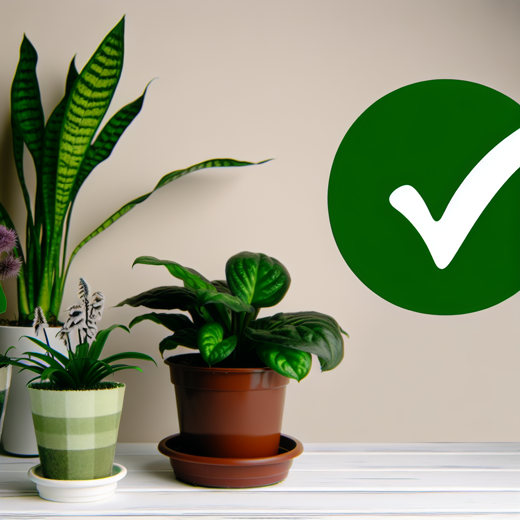 A dog resting near houseplants.