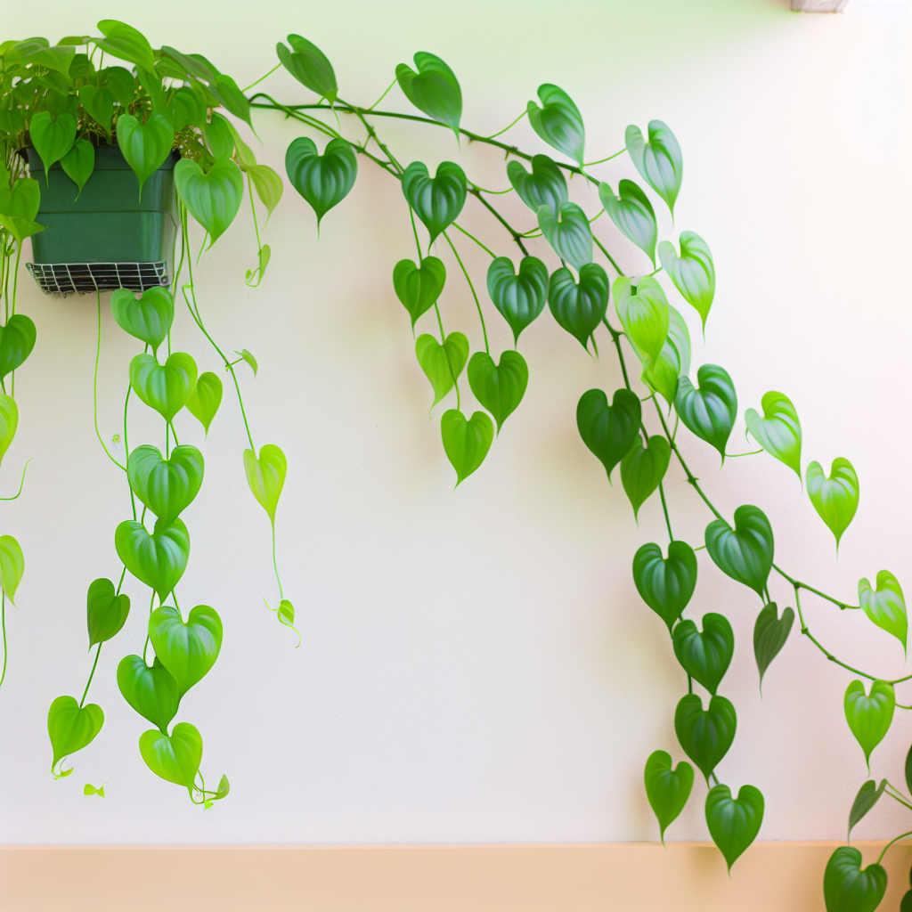 A Heartleaf Philodendron with trailing vines.