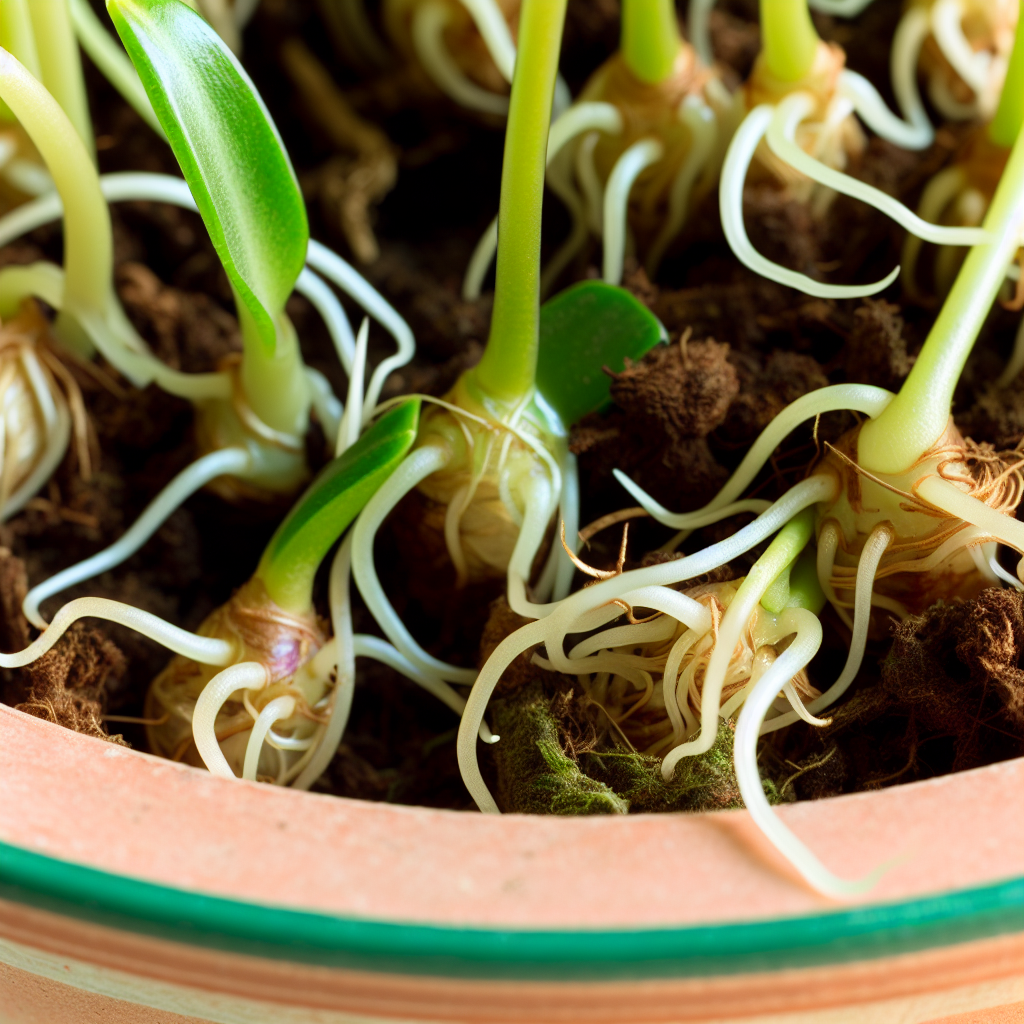 Close up of a baby spider plantlet.