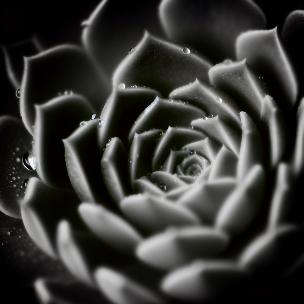 Close-up of colorful succulents.